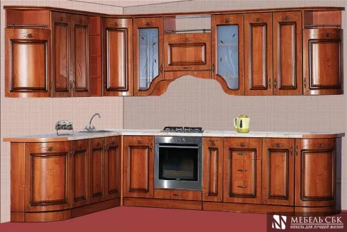 Кухонный гарнитур со шпоном